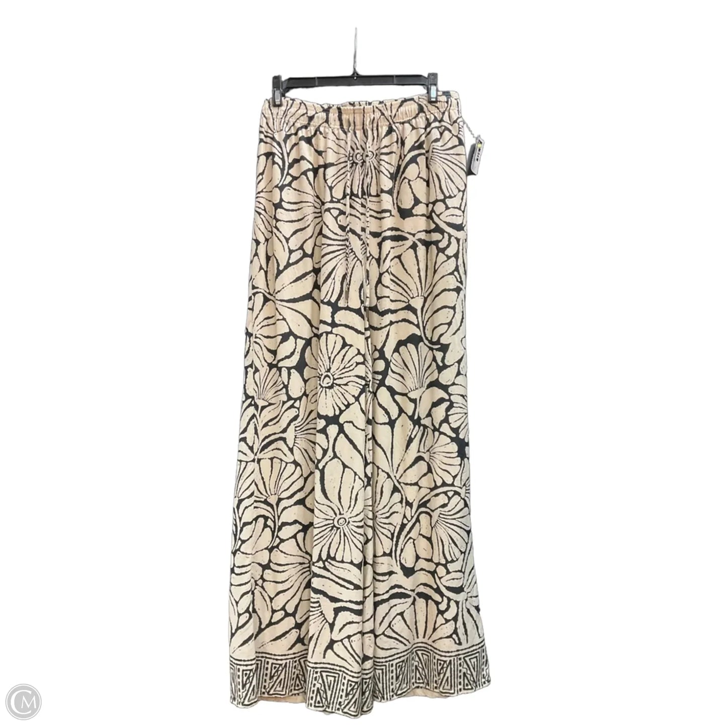 Pants Linen By Evereve In Black & Cream, Size: M