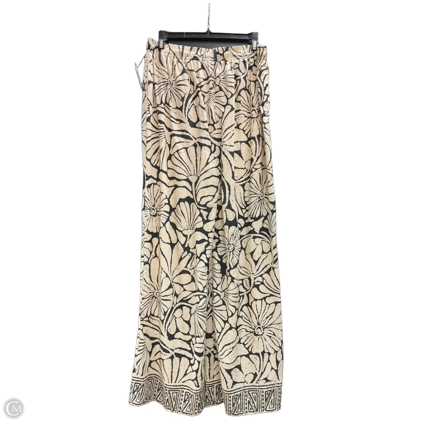 Pants Linen By Evereve In Black & Cream, Size: M