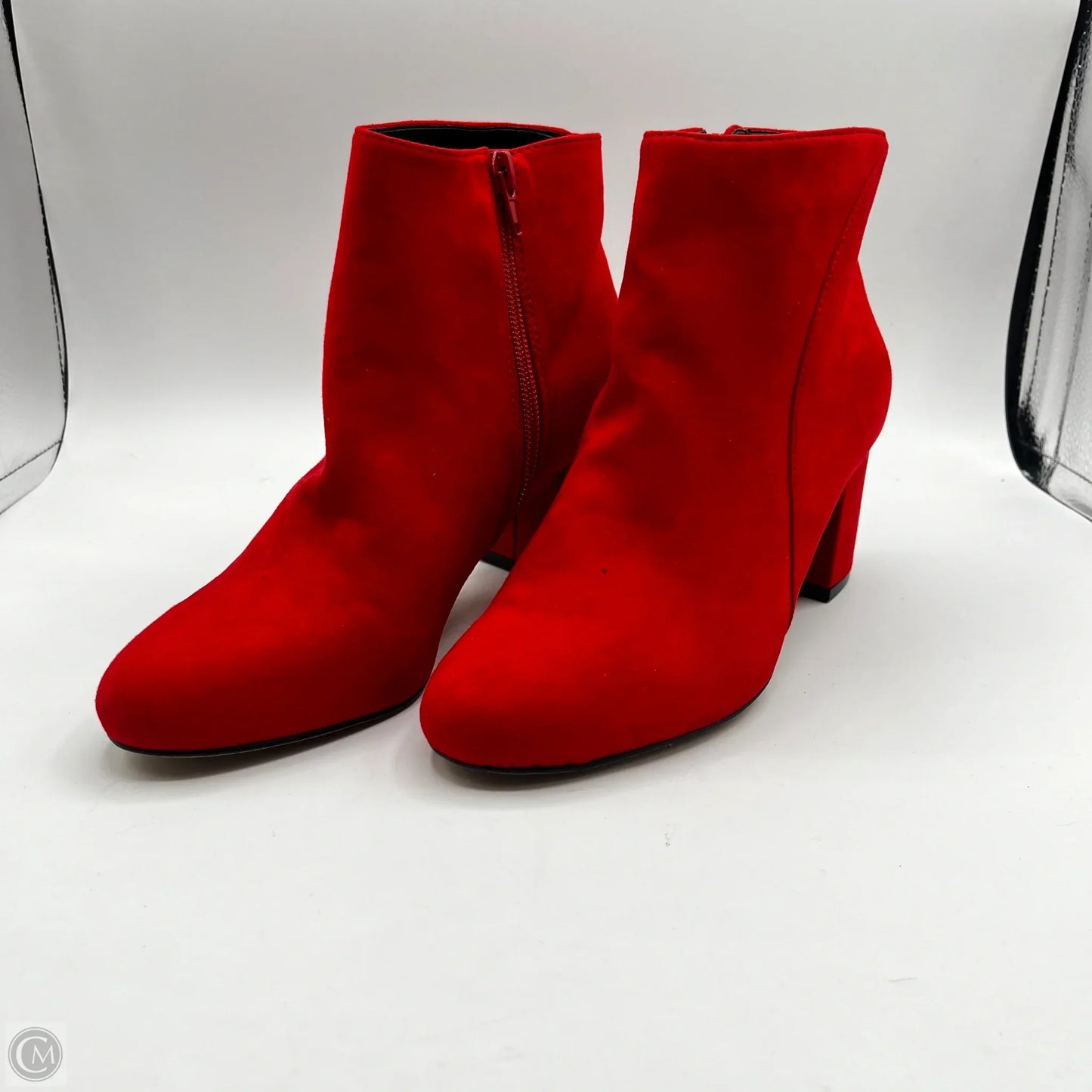 Boots Ankle Heels By Inc In Red, Size: 6.5