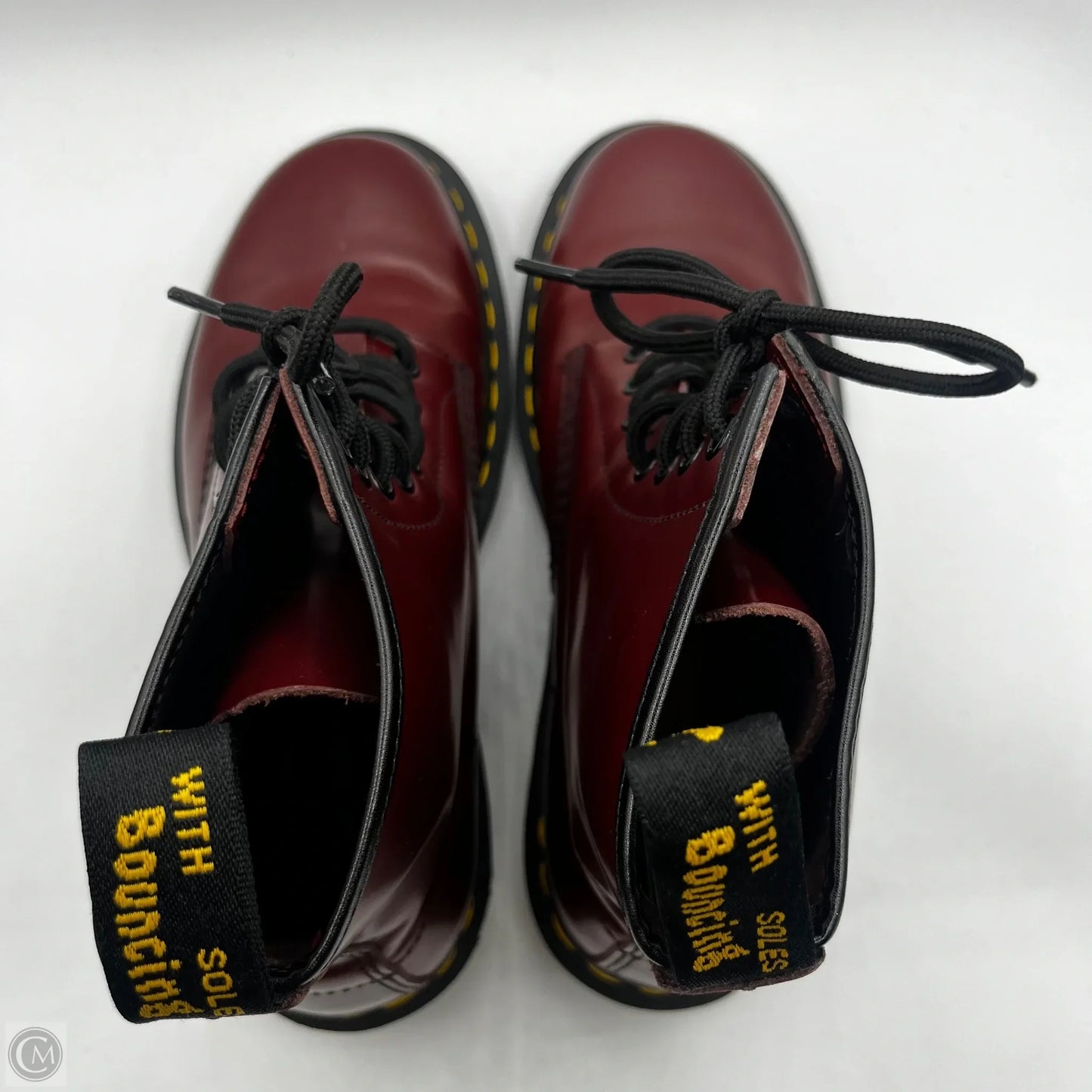 Boots Combat By Dr Martens In Maroon, Size: 8