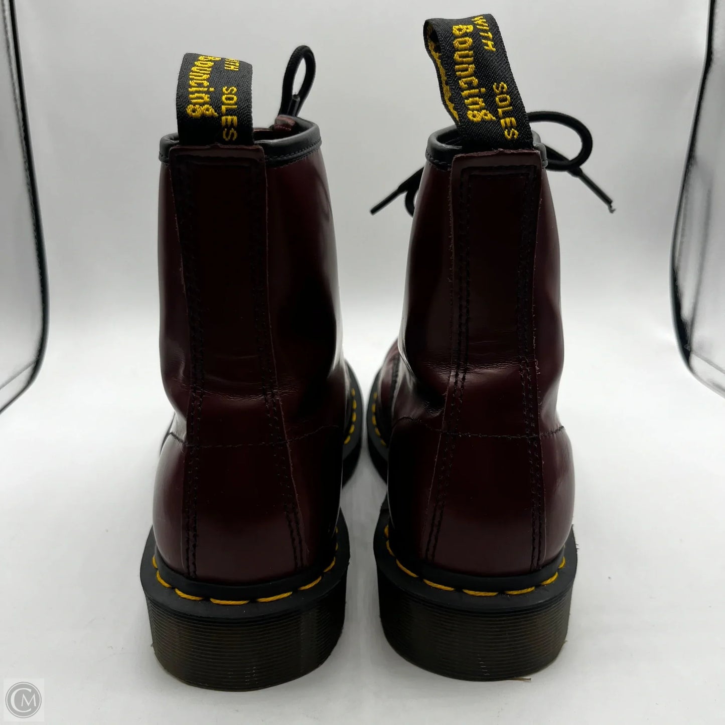 Boots Combat By Dr Martens In Maroon, Size: 8