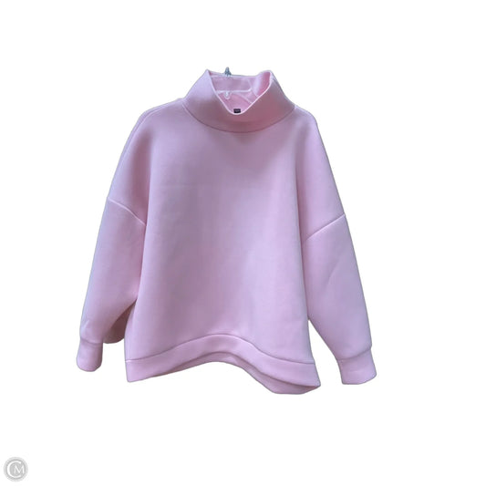 Sweatshirt Collar By Clothes Mentor In Pink, Size: L