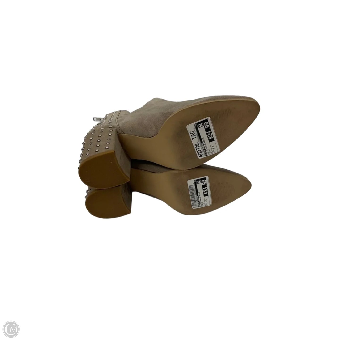 Boots Ankle Heels By Steve Madden In Cream, Size: 8.5