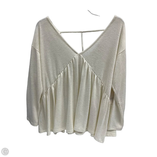 Top Long Sleeve By Altard State In Cream, Size: S