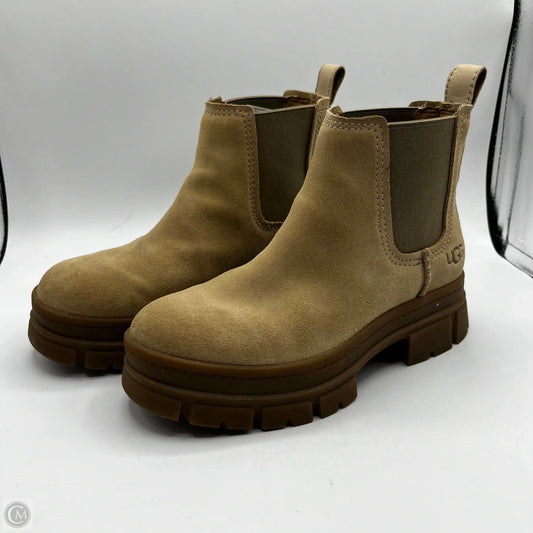 Boots Designer By Ugg In Brown, Size: 5