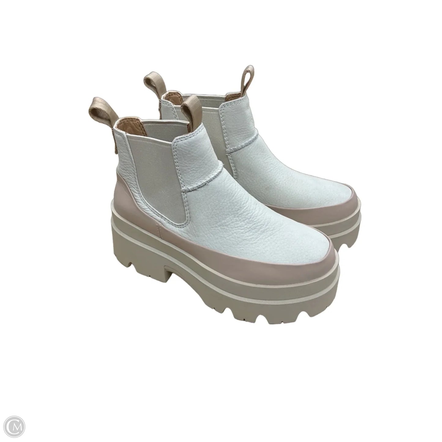 Boots Designer By Ugg In Cream, Size: 6.5