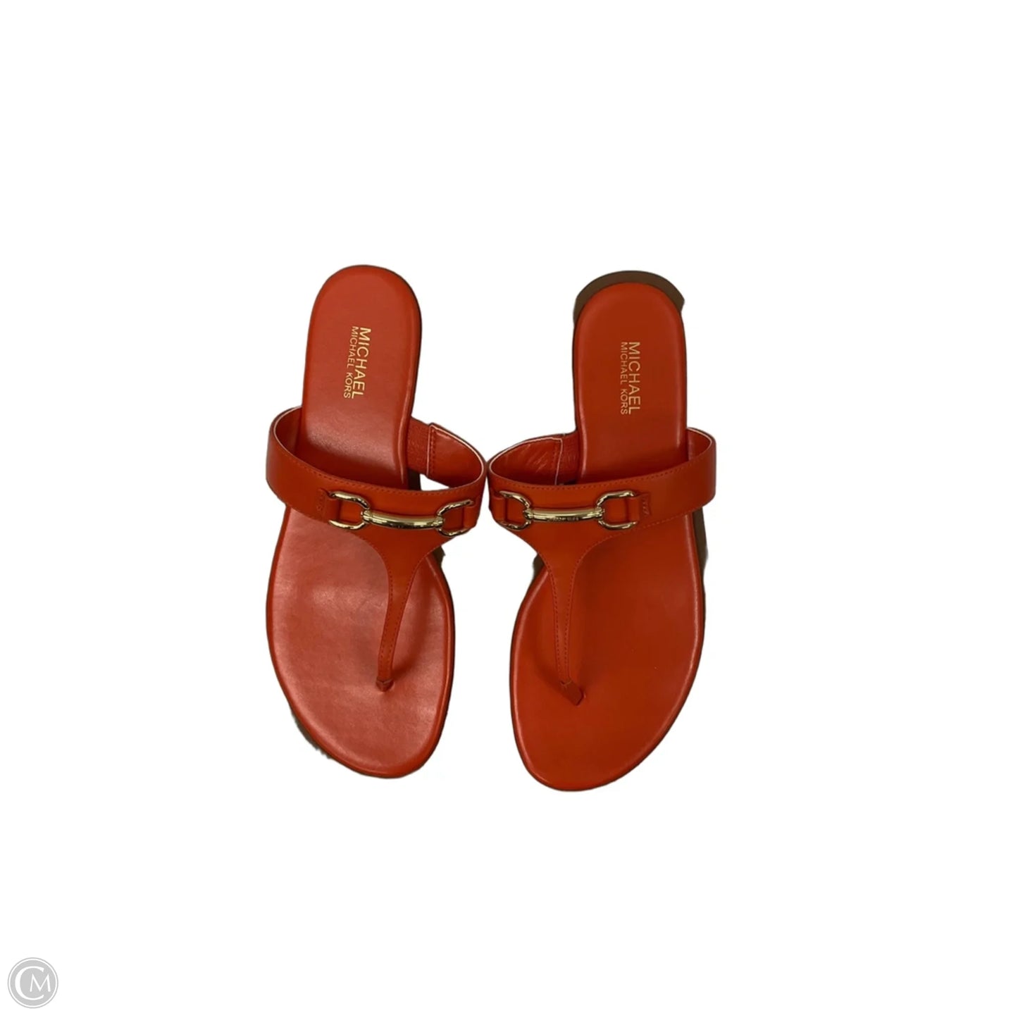 Sandals Flip Flops By Michael By Michael Kors In Orange, Size: 8