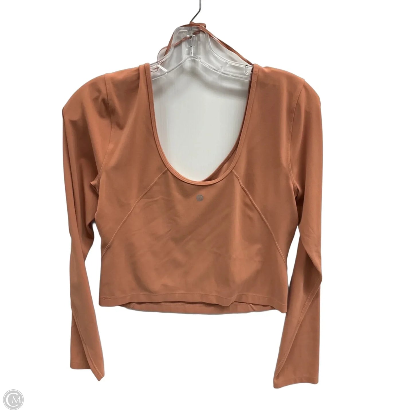 Athletic Top Long Sleeve Crewneck By Lululemon In Coral, Size: L