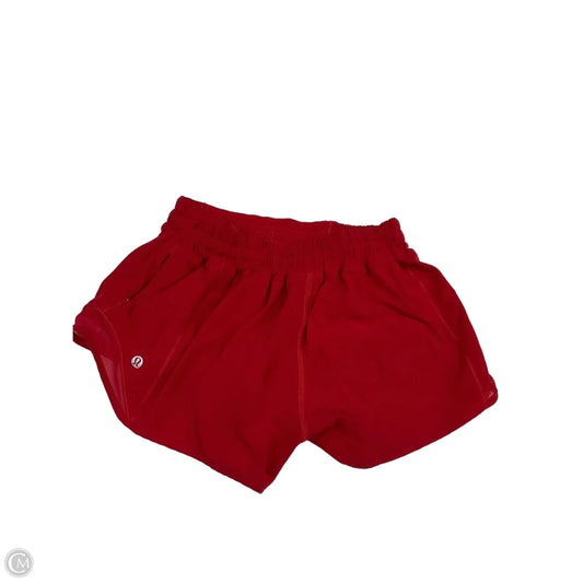 Athletic Shorts By Lululemon In Red, Size: 6