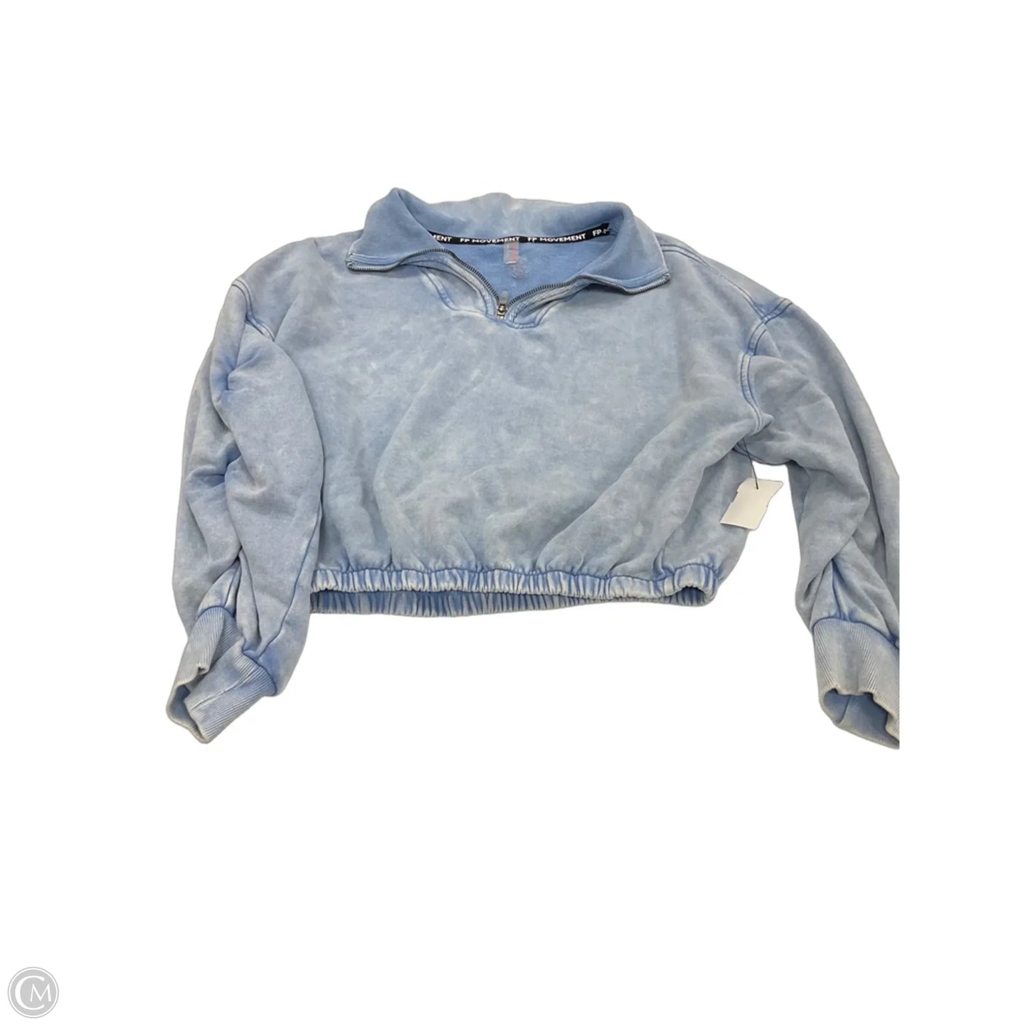 Sweatshirt Collar By Free People In Blue, Size: S