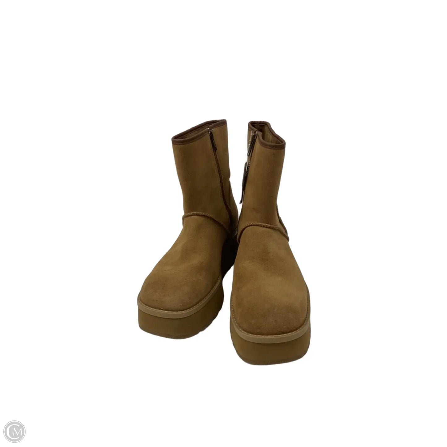 Boots Designer By Ugg In Brown, Size: 9