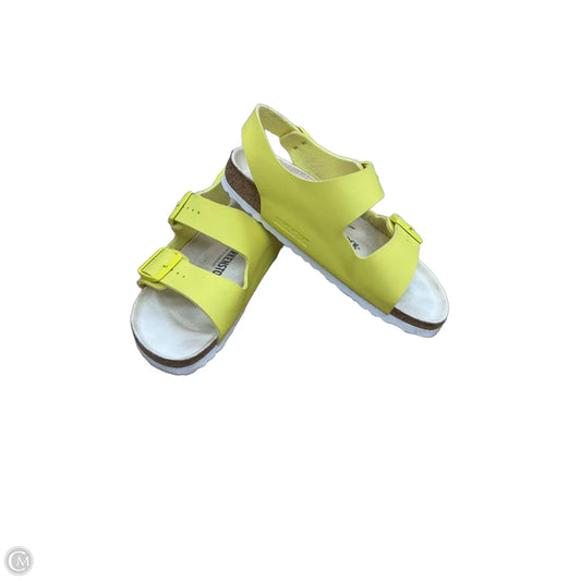 Sandals Flats By Birkenstock In Yellow, Size: 8