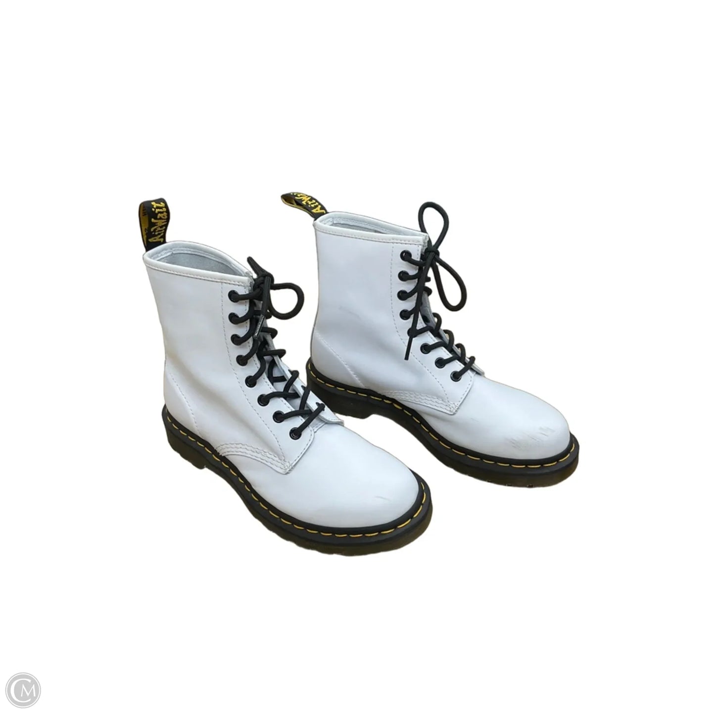 Boots Combat By Dr Martens In White, Size: 8