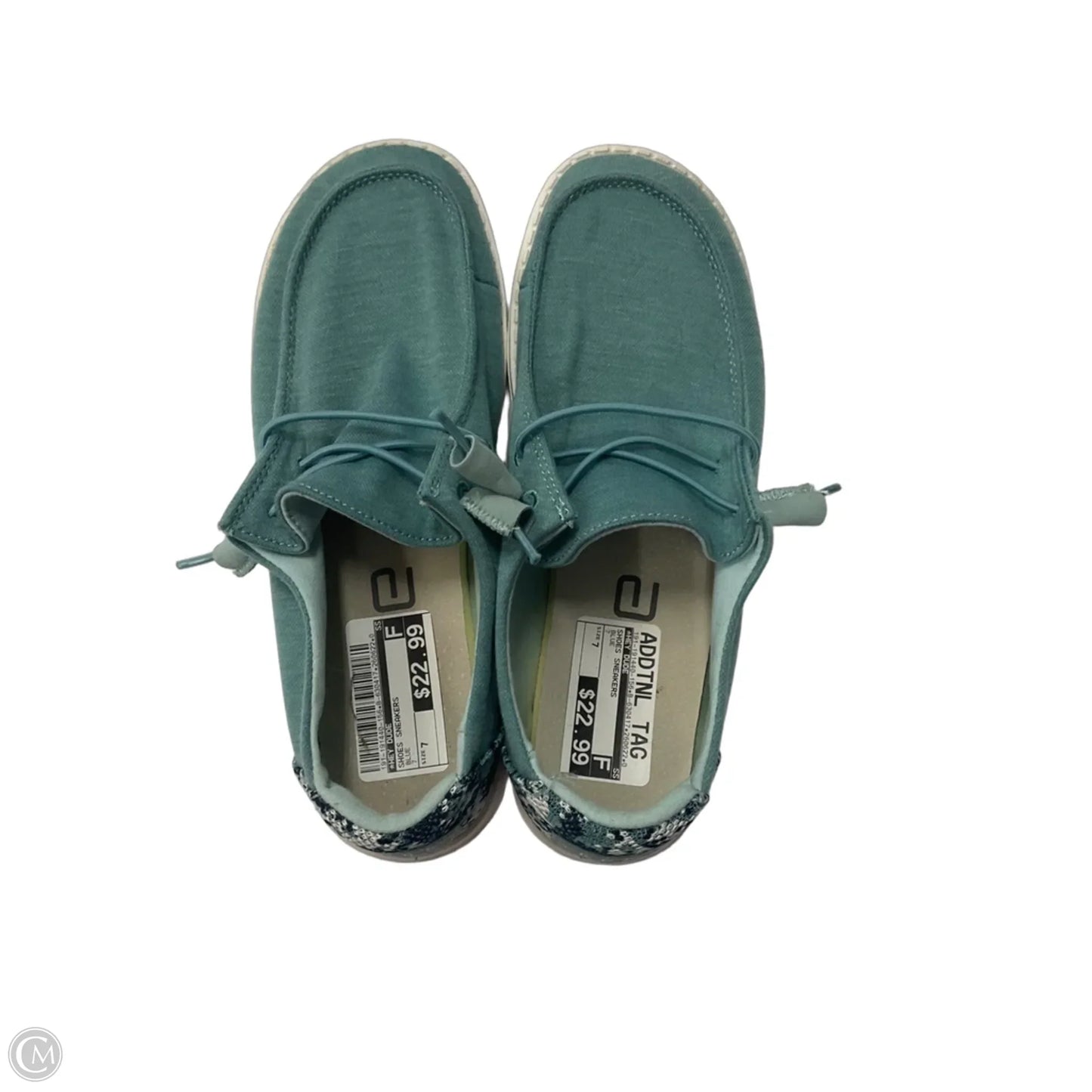 Shoes Sneakers By Hey Dude In Blue, Size: 7