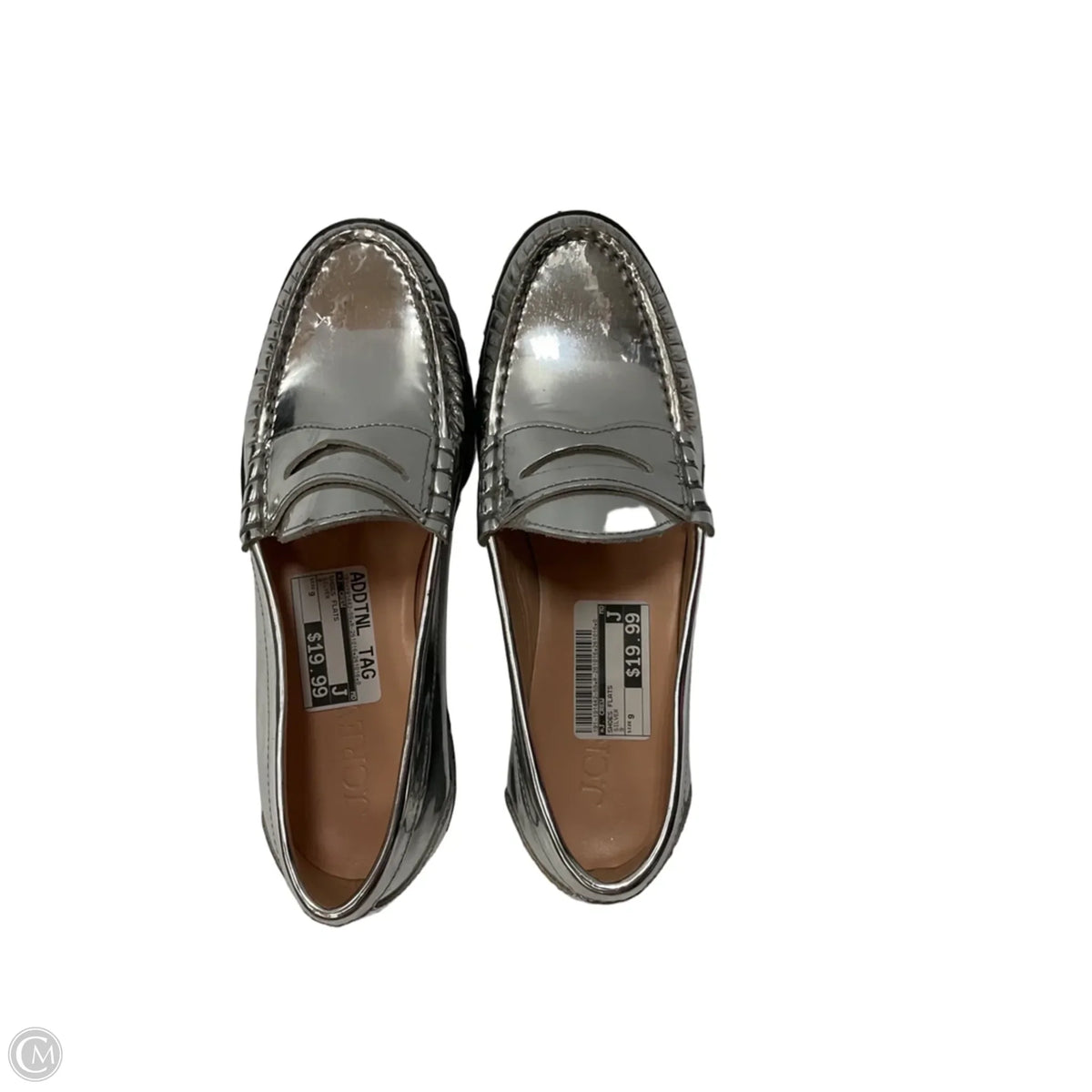 Shoes Flats By J. Crew In Silver, Size: 9