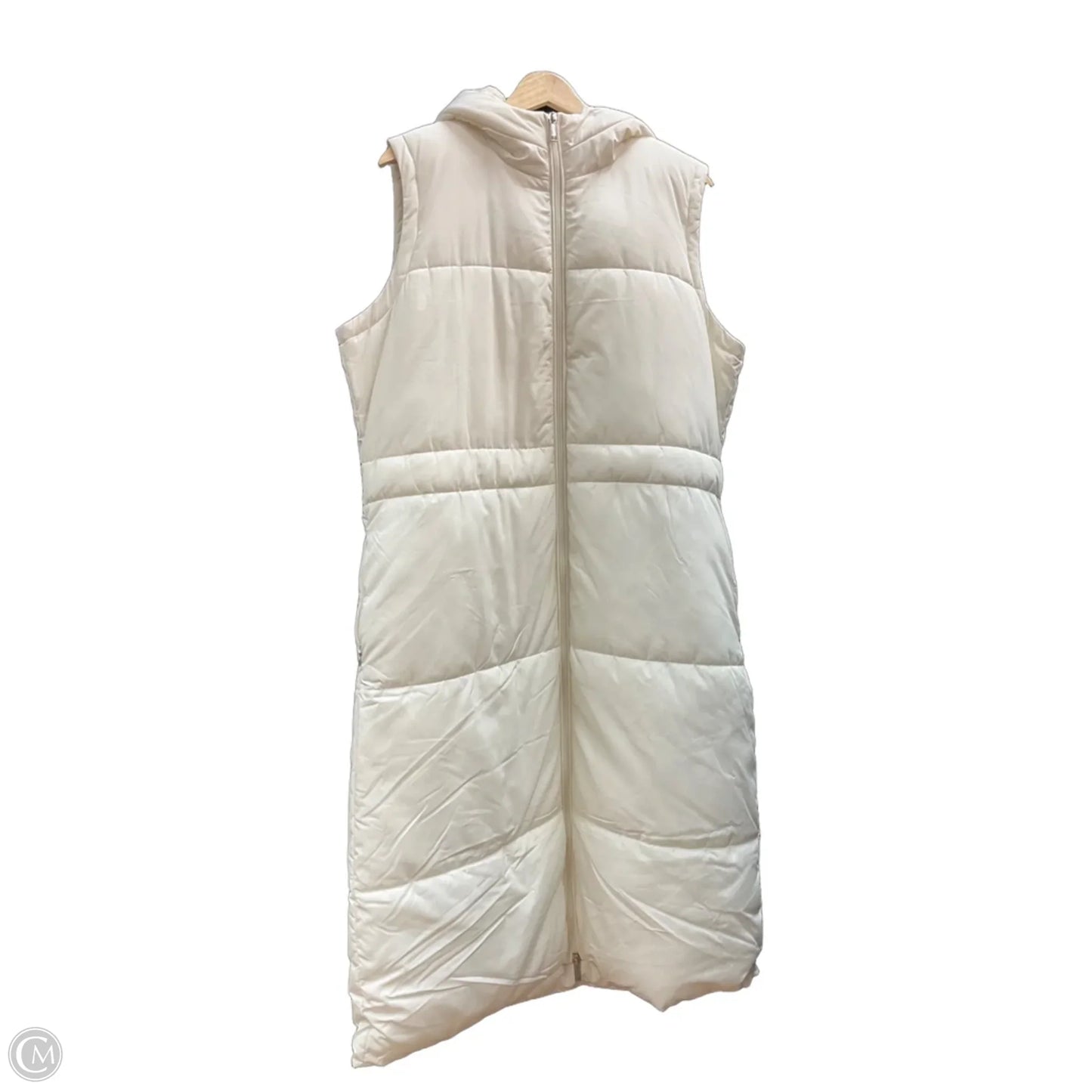Vest Puffer & Quilted By Calvin Klein In White, Size: L
