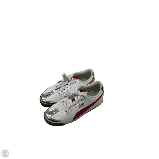 Shoes Sneakers By Puma In Red & White, Size: 6.5