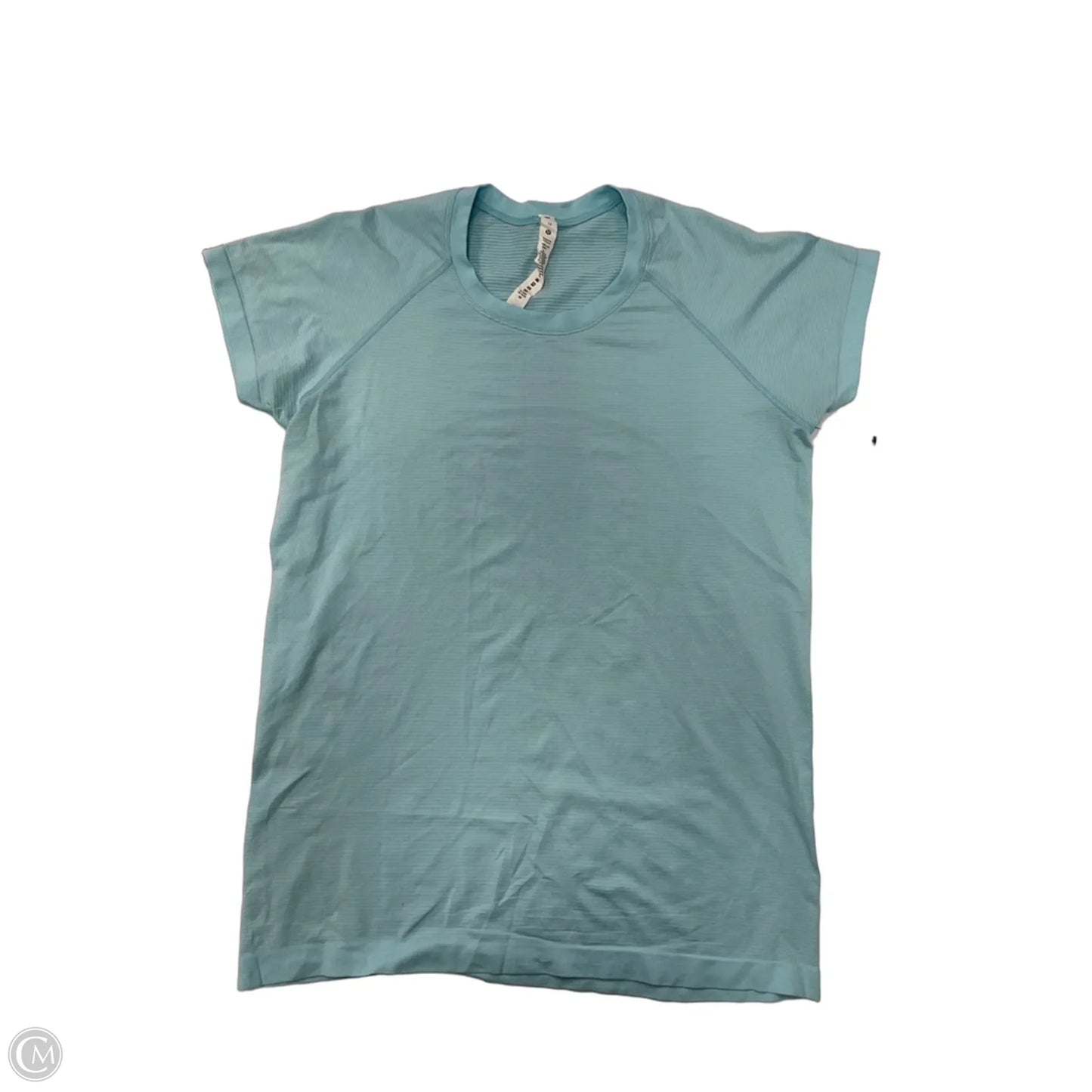 Athletic Top Short Sleeve By Lululemon In Blue, Size: 12