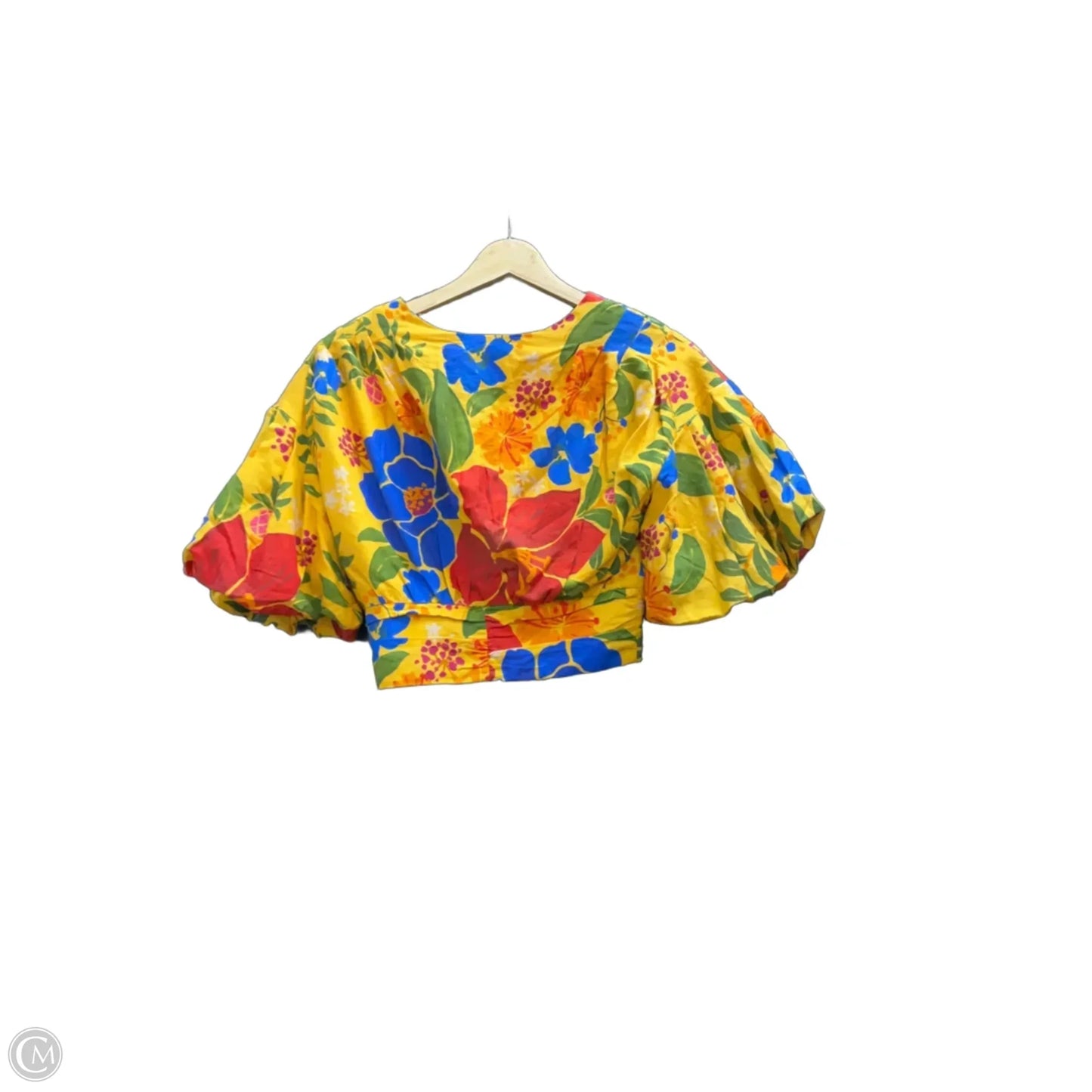 Top Short Sleeve By Farm Rio In Floral Print, Size: Xs