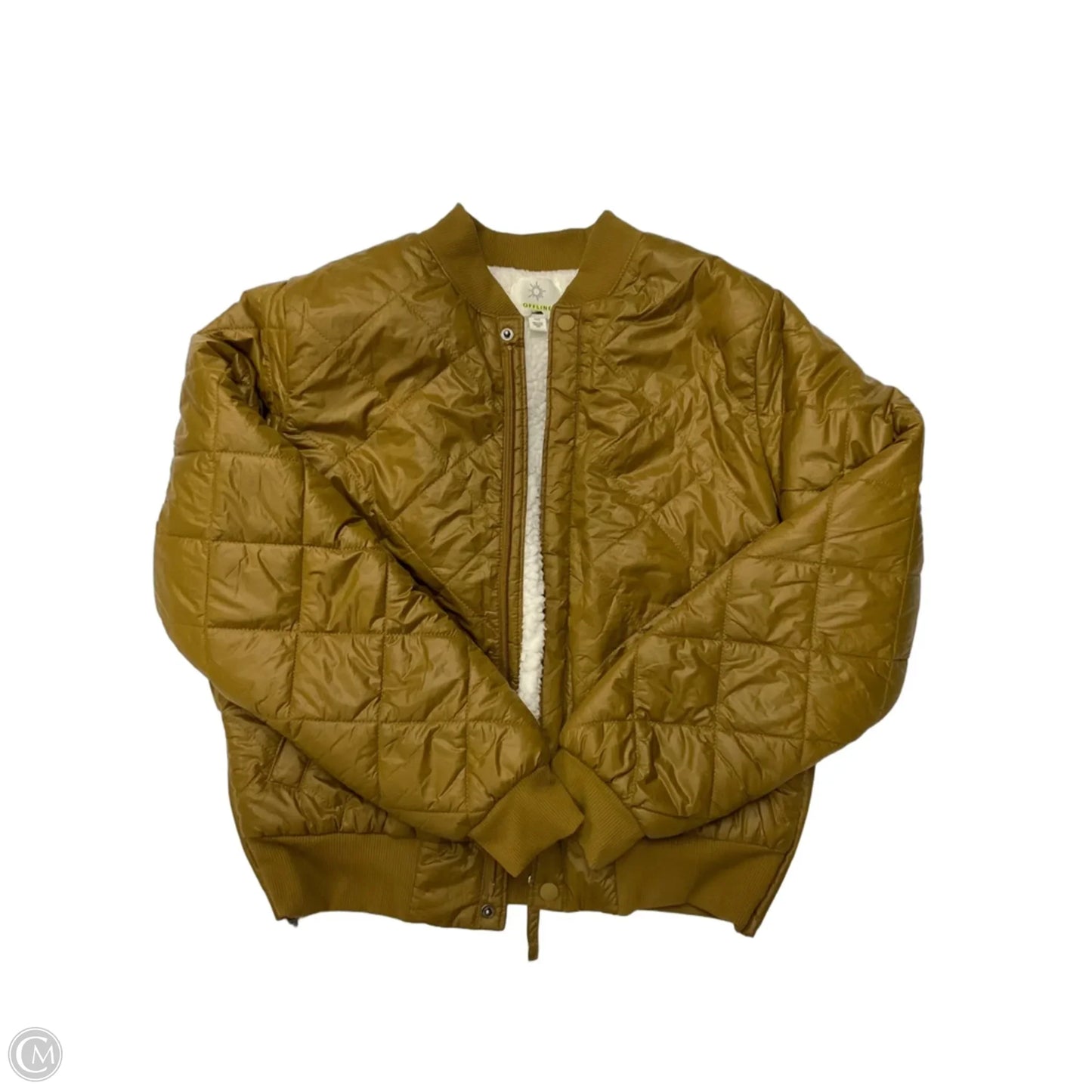 Jacket Puffer & Quilted By Offline In Yellow, Size: M