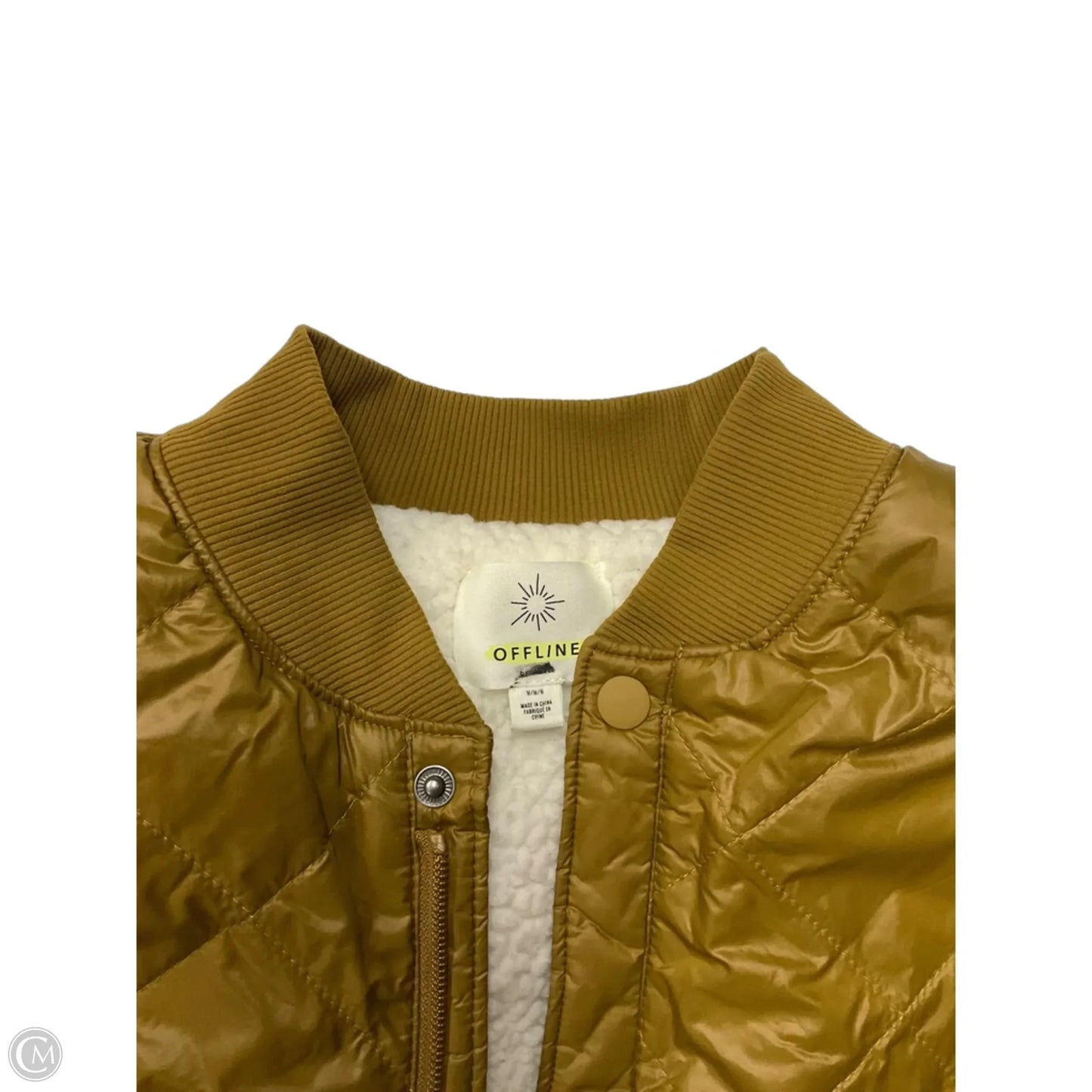 Jacket Puffer & Quilted By Offline In Yellow, Size: M