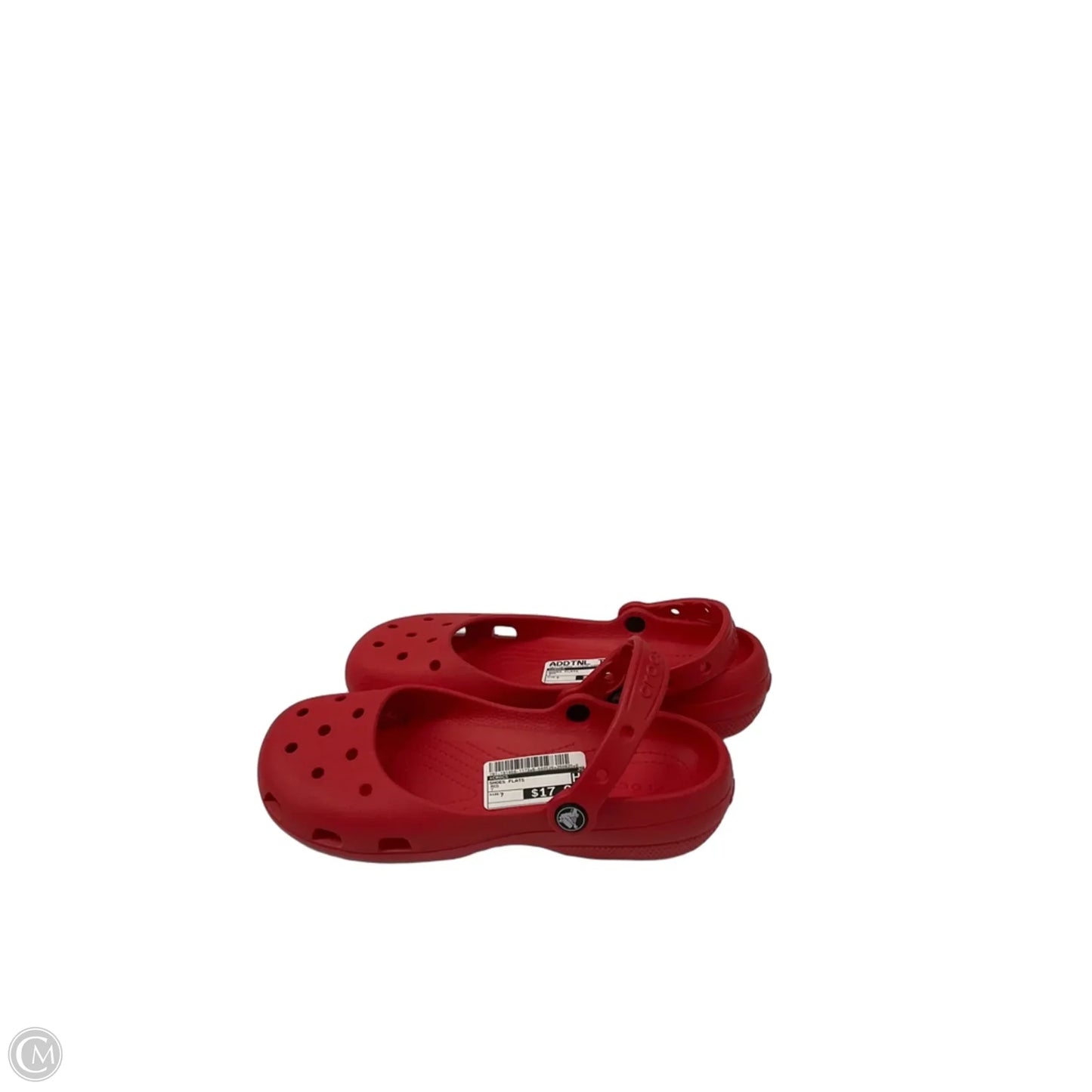 Shoes Flats By Crocs In Red, Size: 7