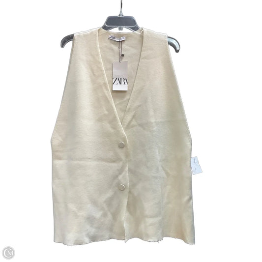 Vest Sweater By Zara In Cream, Size: Xs