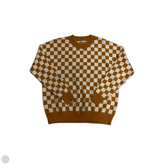 Sweater By Staccato In White & Yellow, Size: S