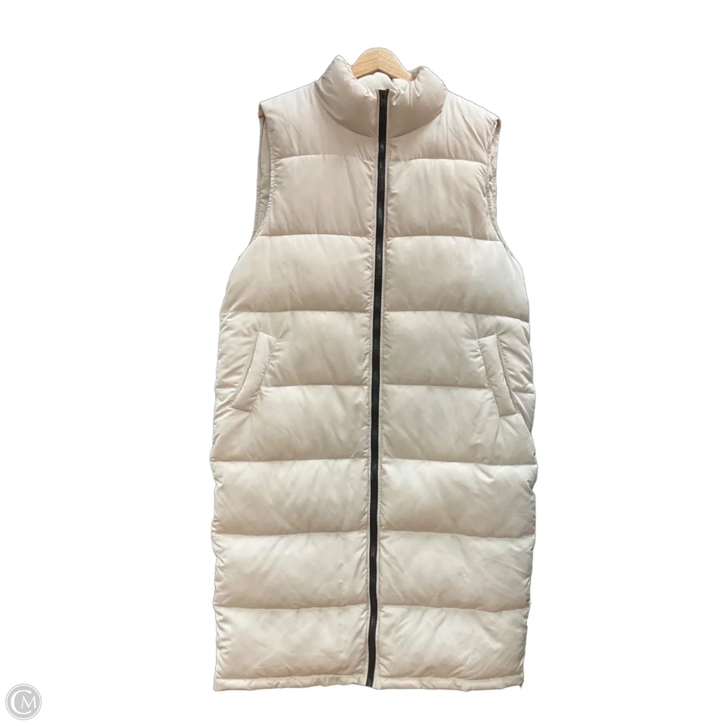 Vest Puffer & Quilted By New In In Cream, Size: L