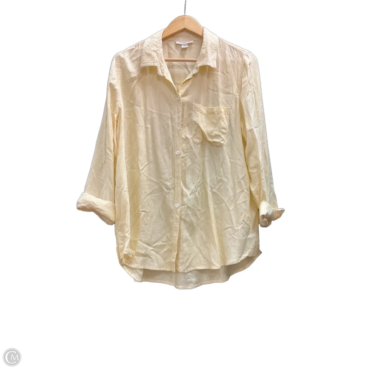 Top Long Sleeve By Beachlunchlounge In Striped Pattern, Size: L