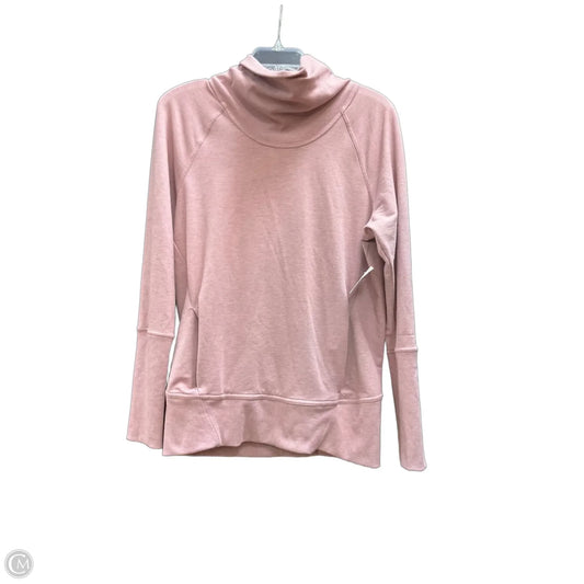 Athletic Top Long Sleeve Collar By Lululemon In Pink, Size: 6
