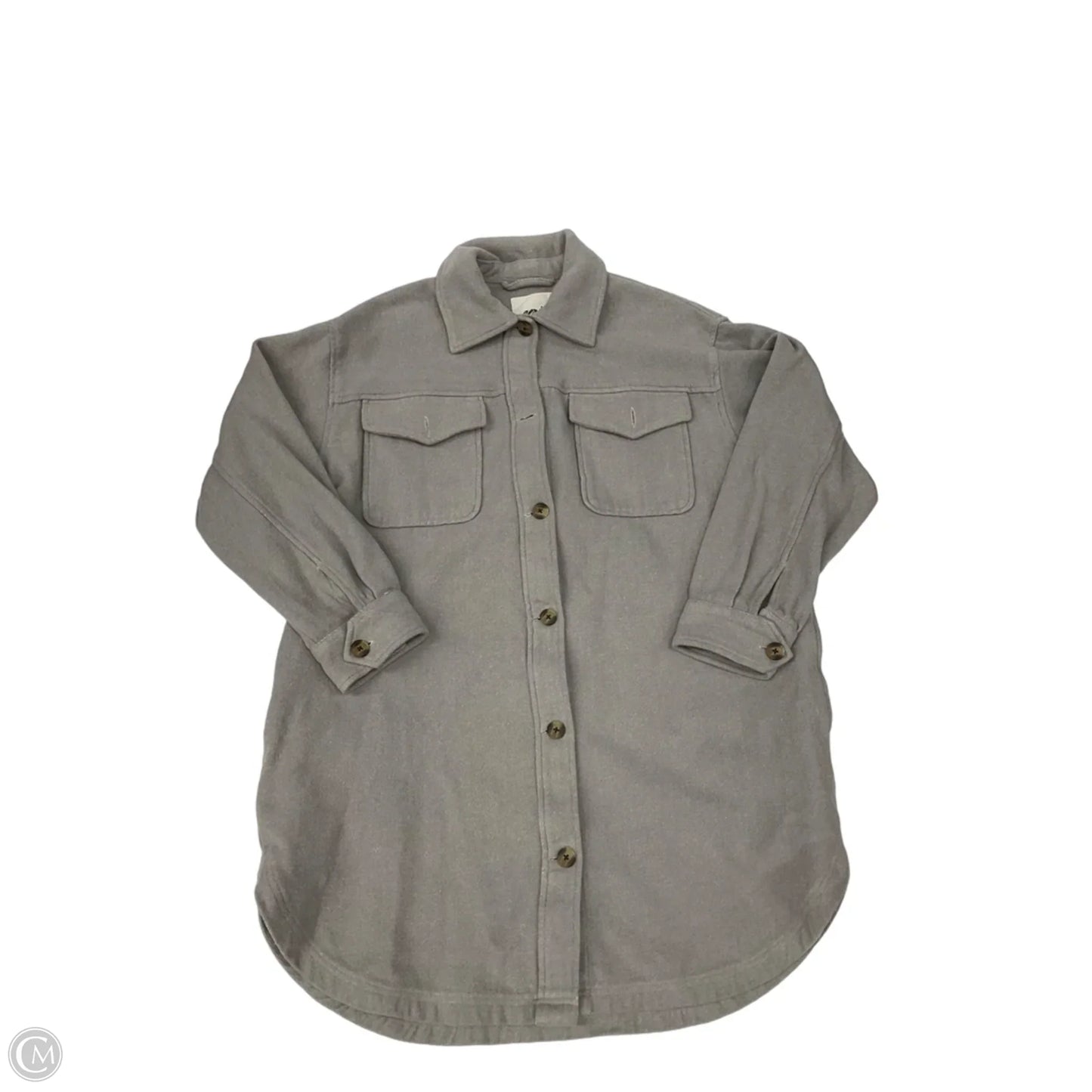 Top Long Sleeve Basic By Aerie In Grey, Size: L