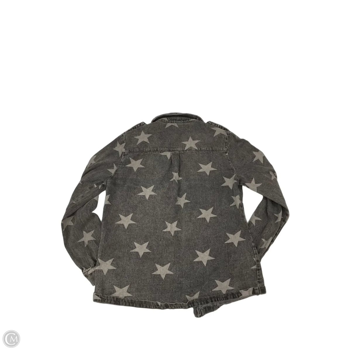 Jacket Denim By Clothes Mentor In Grey, Size: S