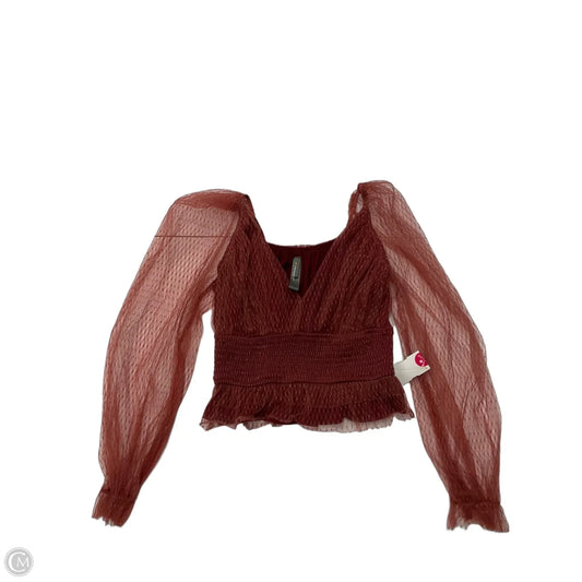 Top Long Sleeve By Anthropologie In Purple, Size: S