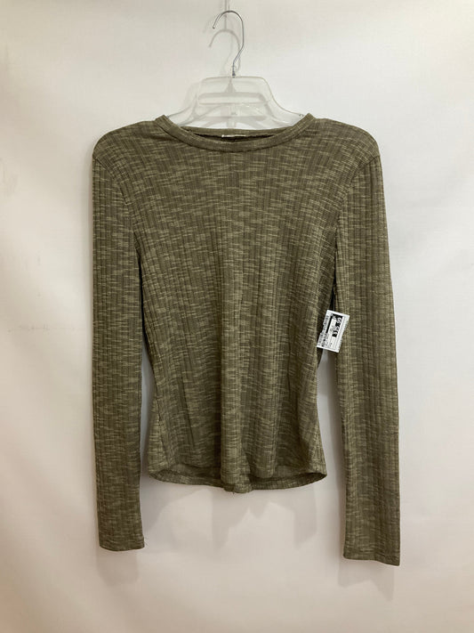 Green Top Long Sleeve Basic Free People, Size M