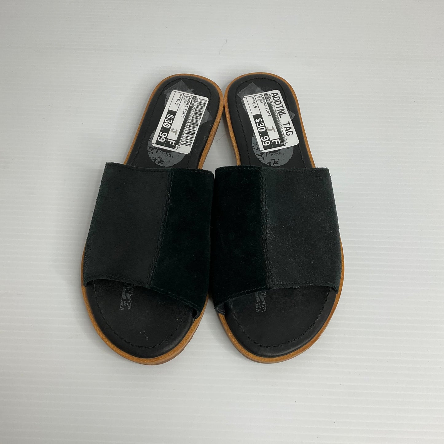 Black Sandals Flats Sorel, Size 6.5