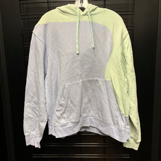 Athletic Sweatshirt Hoodie By Nike Apparel In Blue & Green, Size: Xl