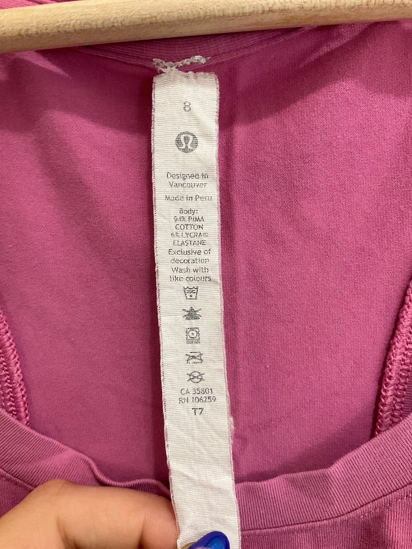 Athletic Tank Top By Lululemon In Pink, Size: 8