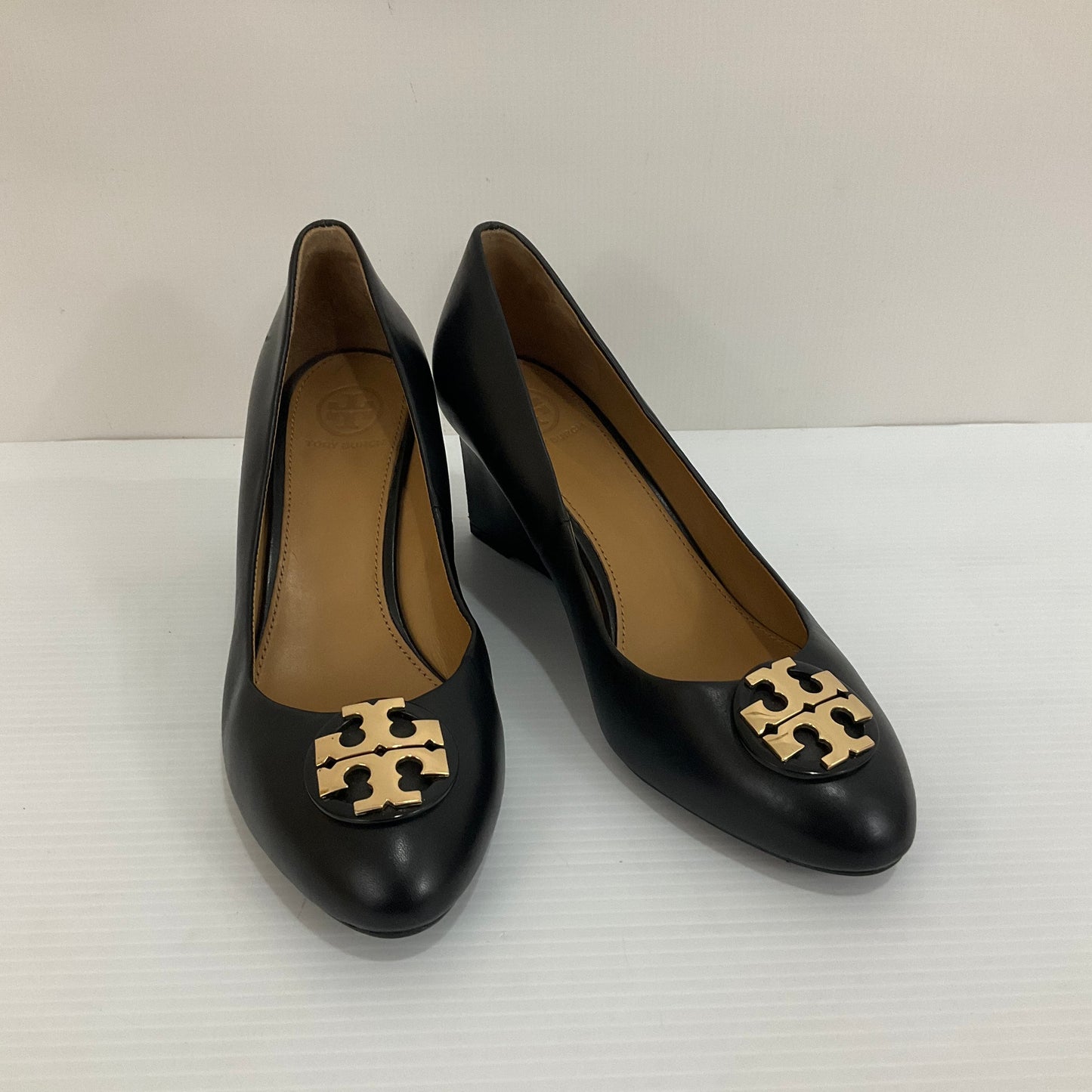 Shoes Heels Wedge By Tory Burch In Black, Size: 7