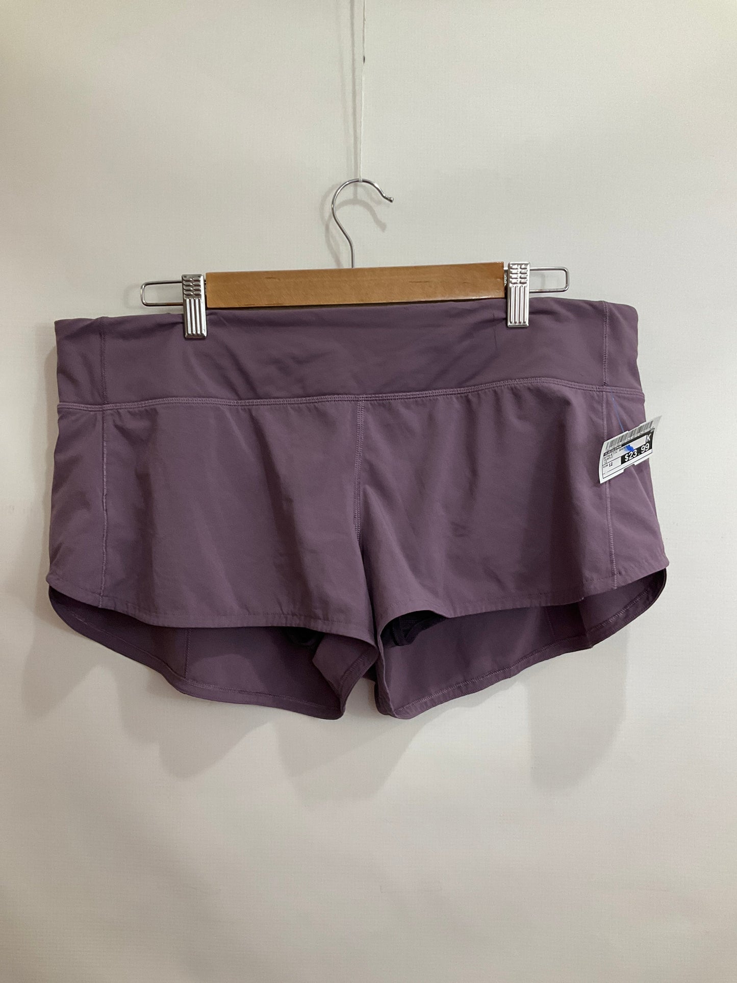 Athletic Shorts By Lululemon In Purple, Size: 12