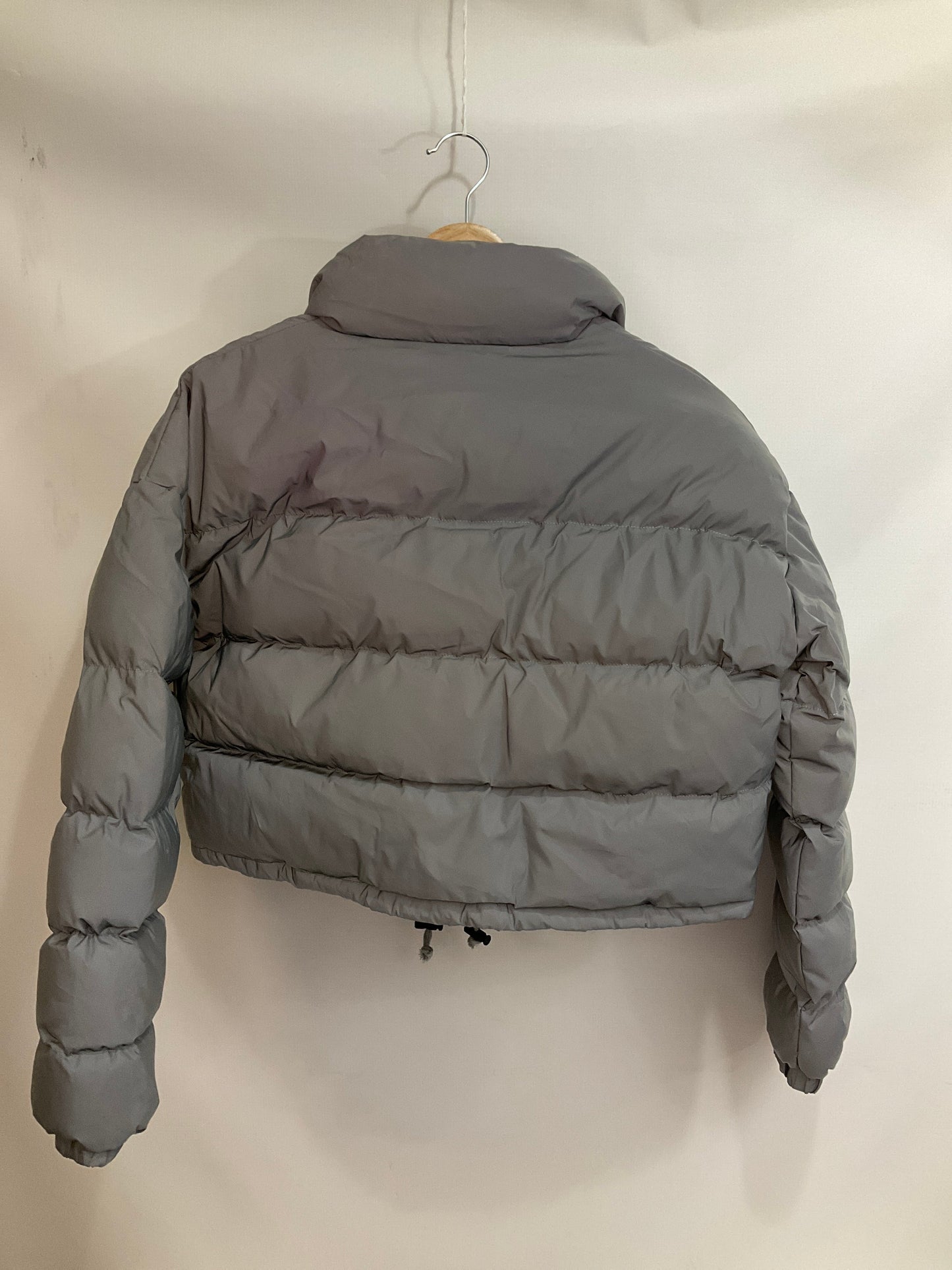 Coat Puffer & Quilted By Pretty Little Thing In Grey, Size: S