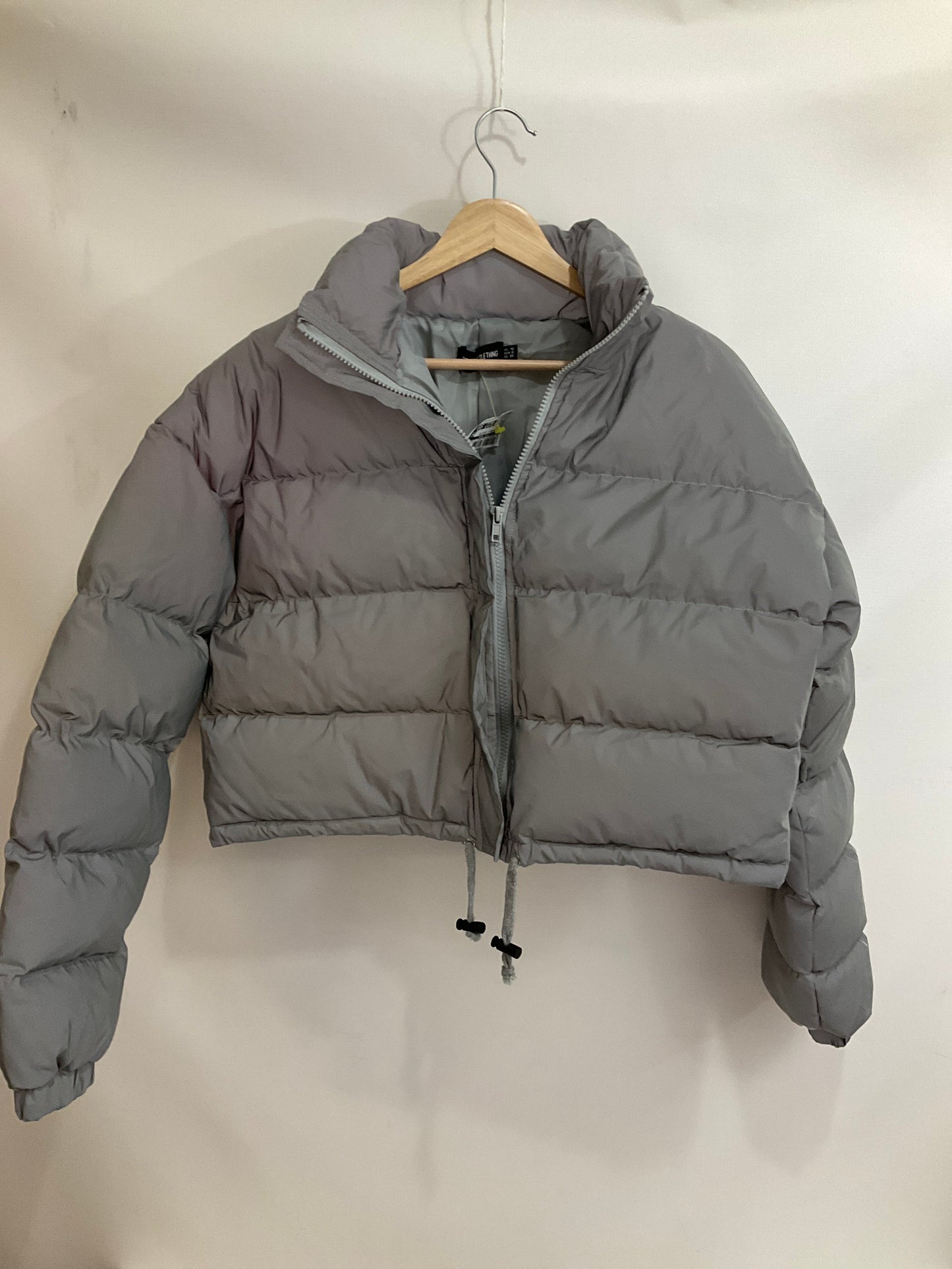 Coat Puffer & Quilted By Pretty Little Thing In Grey, Size: S