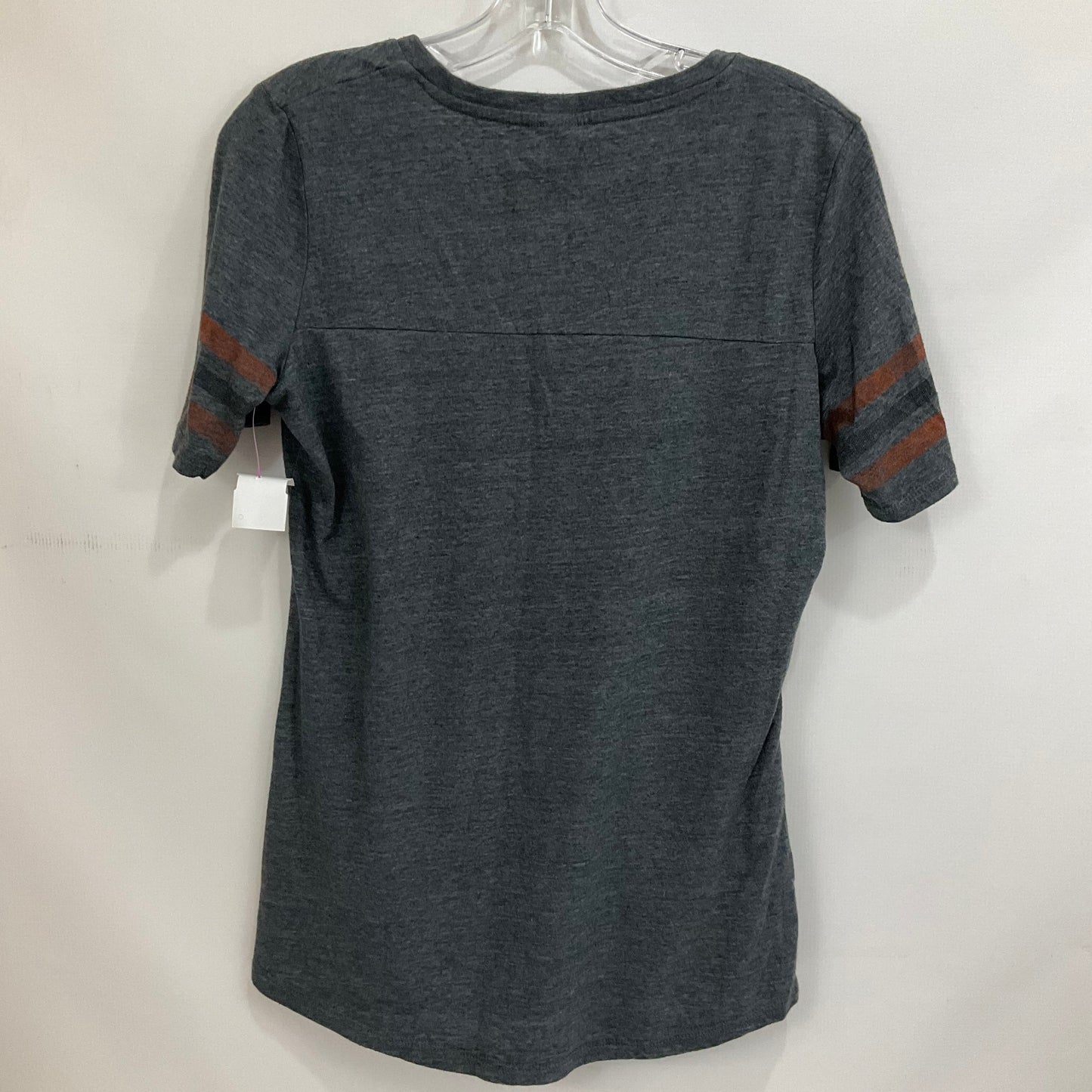 Grey & Orange Athletic Top Short Sleeve Nfl, Size M