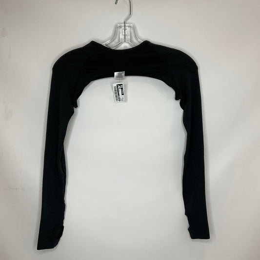 Black Athletic Top Long Sleeve Crewneck Gym Shark, Size Xs