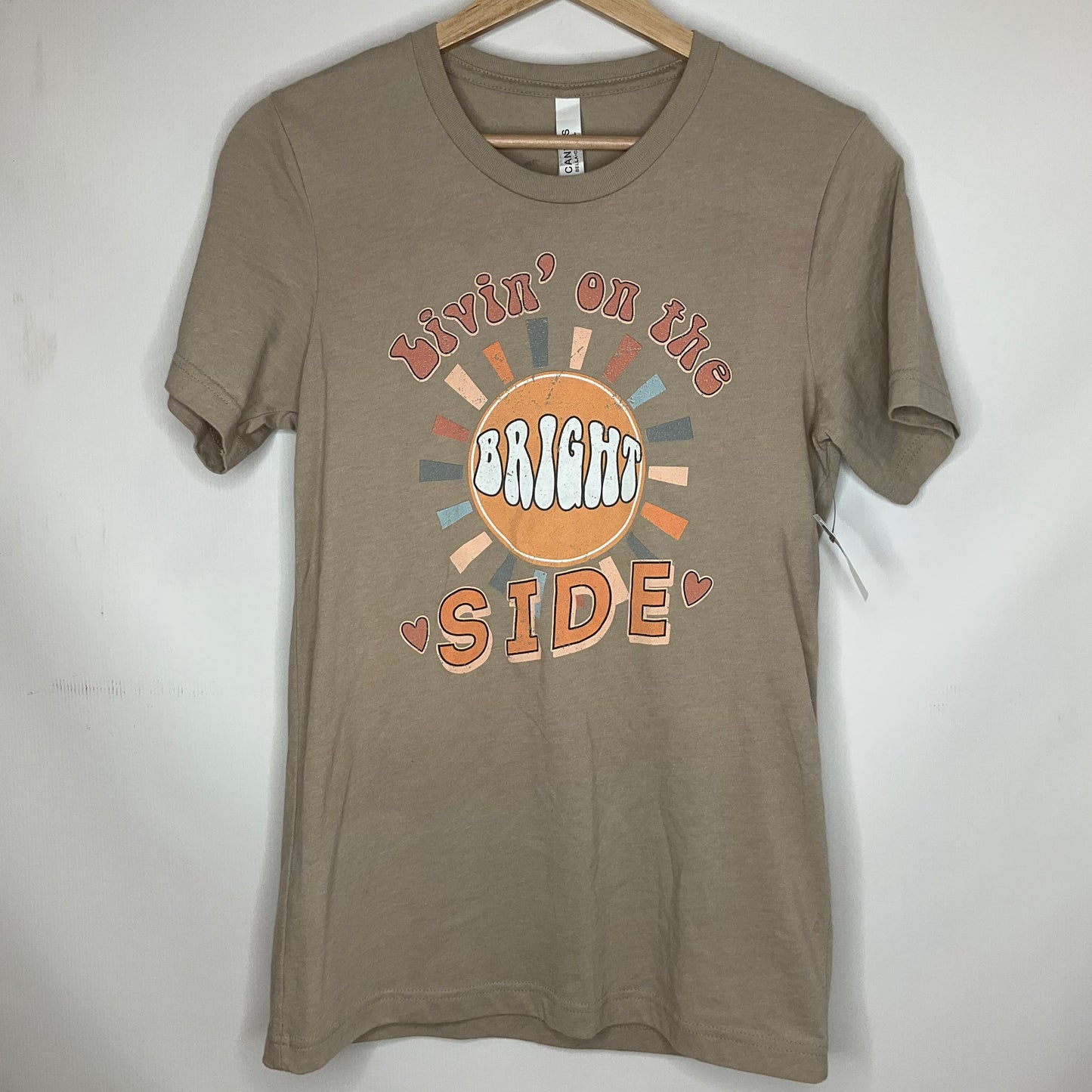 Tan Top Short Sleeve Canvasback, Size S