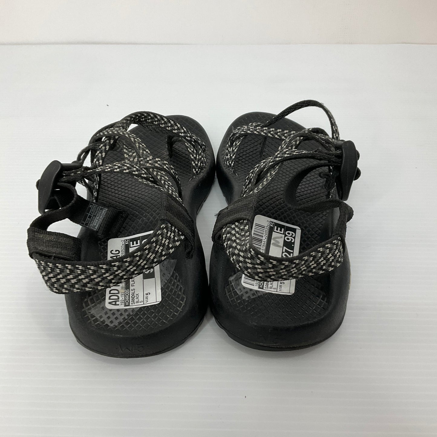 Black Sandals Flats Chacos, Size 5