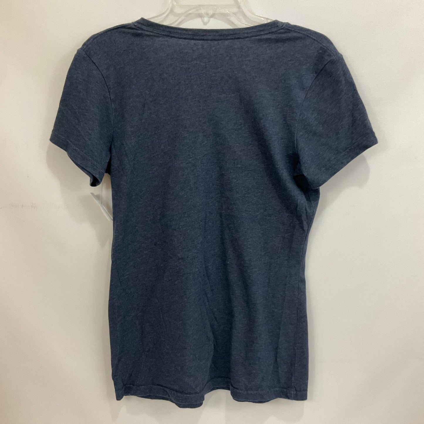 Navy Athletic Top Short Sleeve Nike Apparel, Size L