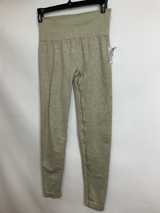 Tan Athletic Leggings Gym Shark, Size S