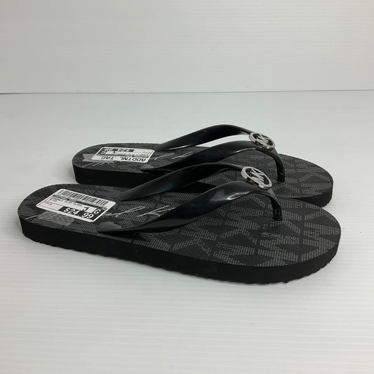 Black Sandals Flip Flops Michael Kors, Size 7