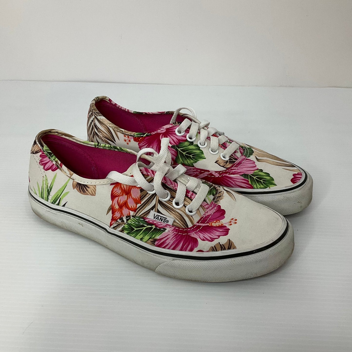 Tropical Print Shoes Sneakers Vans, Size 8.5